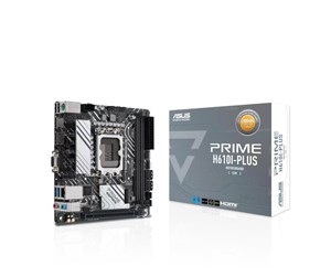 Hovedkort - ASUS PRIME H610I-PLUS-CSM Hovedkort - Intel H610 - Intel LGA1700 socket - DDR5 RAM - Mini-ITX - 90MB1GB0-M0EAYC