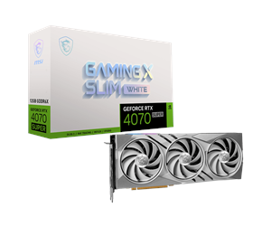 Grafikkort - MSI GeForce RTX 4070 SUPER GAMING X SLIM WHITE - 12GB GDDR6X RAM - Grafikkort - RTX 4070 SUPER 12G GAMING X SLIM WHITE