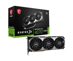 Grafikkort - MSI GeForce RTX 4070 Ti SUPER VENTUS 3X OC - 16GB GDDR6X RAM - Grafikkort - RTX 4070 Ti SUPER 16G VENTUS 3X OC