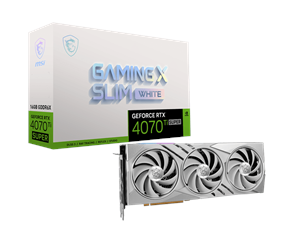 Grafikkort - MSI GeForce RTX 4070 Ti SUPER GAMING X SLIM WHITE - 16GB GDDR6X RAM - Grafikkort - RTX 4070 TI SUPER 16G GAMING X SLIM WHITE