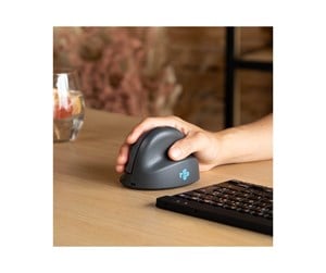 Mus - R-Go Tools R-Go HE Basic - Vertical mouse - Optisk - 3 knapper - Svart - RGOHEBAMRWL