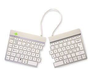 Tastatur - R-Go Tools R-Go Split Break - keyboard - with integrated break indicator - QWERTY - Nordic - white - Tastatur - Nordisk - Hvit - RGOSBNDWLWH