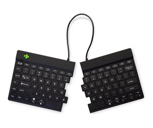 Tastatur - R-Go Tools R-Go Split Break - keyboard - with integrated break indicator - QWERTY - US - black - Tastatur - Amerikansk Engelsk - Svart - RGOSBUSWLBL