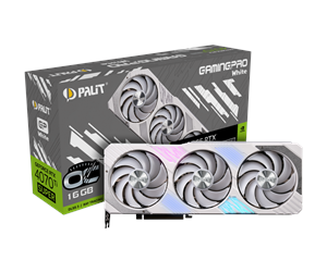 Grafikkort - Palit GeForce RTX 4070 Ti SUPER GamingPro White OC - 16GB GDDR6X RAM - Grafikkort - NED47TST19T2-1043W