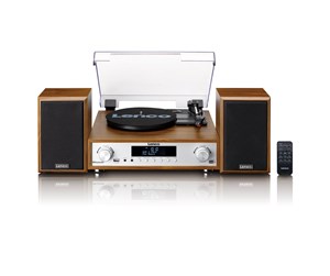 Platespiller - Lenco MC-160WD - HiFi Stereo system with Record Player DAB+/FM radio and Bluetooth® - Wood - Platespiller - MC-160WD