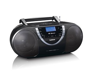 DAB, nettverks- og klokkeradio - Lenco SCD-6900BK - Boombox with DAB+ FM radio and CD/ MP3 player - Black - DAB/DAB+/FM - Stereo - Svart - SCD-6900BK