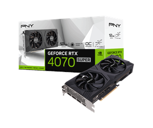 Grafikkort - PNY GeForce RTX 4070 SUPER Verto Dual Fan - 12GB GDDR6X RAM - Grafikkort - VCG4070S12DFXPB1-O