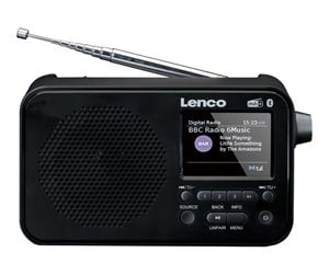 DAB, nettverks- og klokkeradio - Lenco PDR-036 - DAB/DAB+/FM - Svart - PDR-036BK