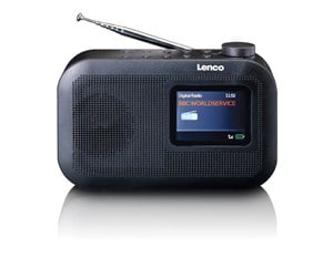 DAB, nettverks- og klokkeradio - Lenco PDR-026BK - Portable DAB+/FM radio with Bluetooth® - Black - DAB/FM - Mono - Svart - PDR-026BK