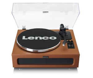 Platespiller - Lenco LS-430BK - Record Player with 4 built-in speakers - Brown - Platespiller Brun - LS430BN