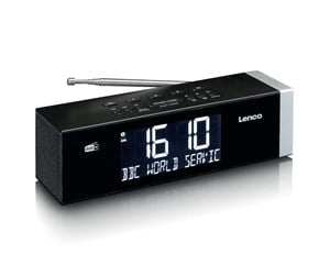 DAB, nettverks- og klokkeradio - Lenco CR-640 - Clock Radio - Black - DAB/DAB+/FM - Stereo - Svart - CR-640BK