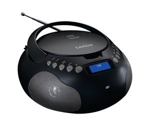 DAB, nettverks- og klokkeradio - Lenco SCD-341BK - Boombox with DAB+/ FM radio and Bluetooth® - DAB/DAB+/FM - Stereo - Svart - SCD-341BK