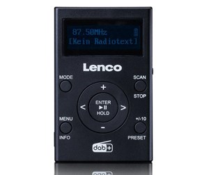 Mp3-spiller & Tilbehør - Lenco PDR-011BK - MP3-spiller 4 GB - PDR-011BK