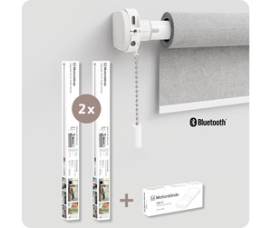 Smarthus - MotionBlinds Upgrade Kit for Roller Blinds with Bluetooth 2-pack + remote - MB-B004