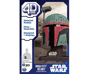 Puslespill - 4D PUZZLES Boba Fett Helmett, 93 brikker, Blokk - 6068741