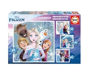 Puslespill - Educa 4 In 1 Frozen12-16-20-25 - 80-19735