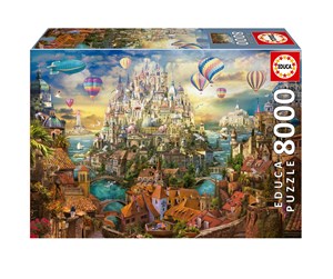 Puslespill - Educa 8000 pcs Dream Town - 80-19570