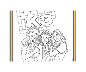 Kreative leker - Folat BV K3 Placemats Coloring Pages 6pcs. - 23239