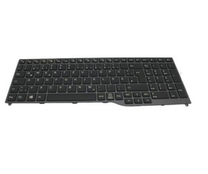 Tastatur - Fujitsu - notebook replacement keyboard - German - black - Bærbart tastatur - til utskifting - Tysk - Svart - FUJ:CP724626-XX