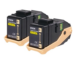 Printertilbehør blekk/toner - Epson Double Pack - 2-pack - yellow - original - toner cartridge - Laser toner Yellow - C13S050606