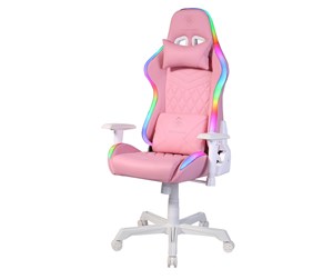 Gamingstol - Deltaco Gaming Pink Line PCH90 Gaming Chair with full RGB Lightning - Pink - GAM-080-P