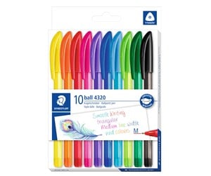 Skrive- & Tegneverktøy - Staedtler Ballpoint pen ball 4320 M 10pcs - 4320 MC10