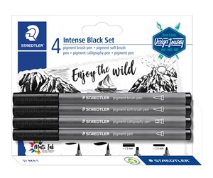 Skrive- & Tegneverktøy - Staedtler Intense Black Set 4 pcs - 37 BK4-1