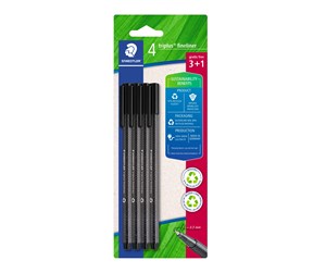 Skrive- & Tegneverktøy - Staedtler Fineliner triplus black 4pcs Bc - 334 R-9BK4