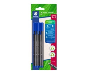 Skrive- & Tegneverktøy - Staedtler Fineliner triplus blue 4pcs Bc - 334 R-3BK4