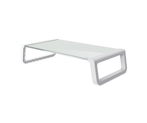 Skjerm - Trust Monta - Tempered glass monitor stand - White - 25351