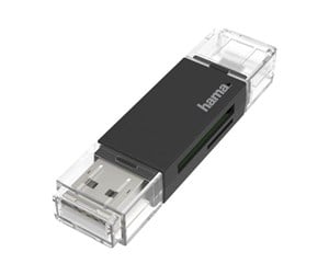 Flashminneadapter - Hama card reader - micro USB 2.0 / USB 2.0 - 00200130