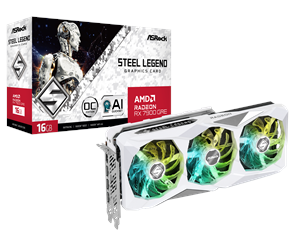 Grafikkort - ASRock Radeon RX 7900 GRE Steel Legend - 16GB GDDR6 RAM - Grafikkort - 90-GA51ZZ-00UANF