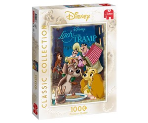 Puslespill - Jumbo Puzzle - Disney Classic Collection: Lady & The Tramp (1000 pcs) - JUM9486