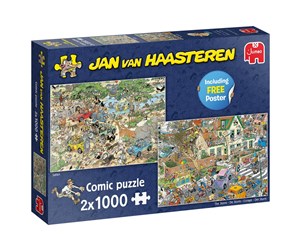 Puslespill - Jumbo Jan van Haasteren Storm & Safari (2X1000 pcs) - JUM9001