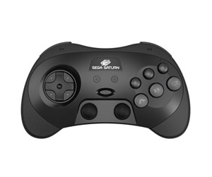 Spill - Tilbehør - Retro-Bit PRO Controller Black - Controller - Sega Saturn - 7350002934920