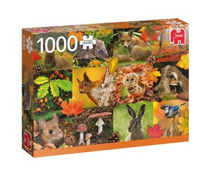 Puslespill - Jumbo Puzzle - Autumn Animals (1000 pcs) - JUM8863