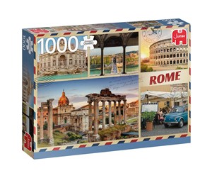 Puslespill - Jumbo Puzzle - Greetings from Rome (1000 pcs) - JUM8862