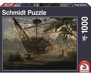 Puslespill - Schmidt Puzzle - Ship at Ancor (1000 pcs) - SCH8183