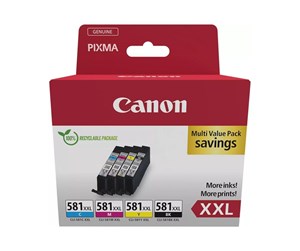 Printertilbehør blekk/toner - Canon CLI-581XXL / 1998C007 High Multi Pack - Blekkpatron Blå - 1998C007