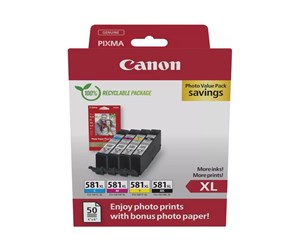 Papir, Fotopapir & Etiketter - Canon CLI-581XL / 2052C006 High Valuepac - 2052C006