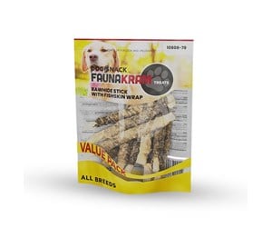 Hund - Faunakram Snack Rawhide Stick with Fishskin Wrap - 10808-70