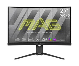 Skjerm - 27" MSI MAG 275CQRXFDE - 2560x1440 - 240Hz - Rapid VA - DisplayHDR400 - 9S6-3CD54T-006