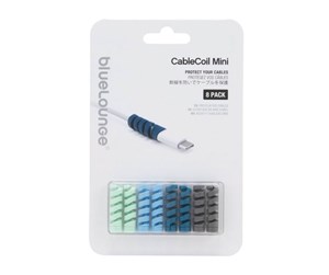 Kabelordner/Kabelstrømpe - Bluelounge Design CableCoil Mini - 9-pack - Blue - BLUCCOM-OMBLU