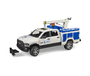 Leketøysbil - Bruder RAM 2500 Service truck with rotating beacon light - BR2509