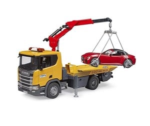 Leketøysbil - Bruder Scania Super 560R Tow Truck w LS +  Roadster - BR3552