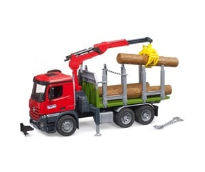 Leketøysbil - Bruder MB Arocs Timber truck with loading crane grab and - BR3669