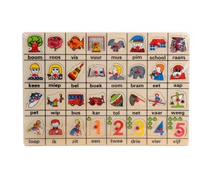 Puslespill - Playwood Wooden Stud Puzzle My First Words Tre - RS198