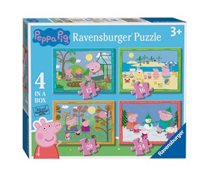 Puslespill - Ravensburger Peppa Pig Seasons Puzzle 4in1 Gulv - 31146