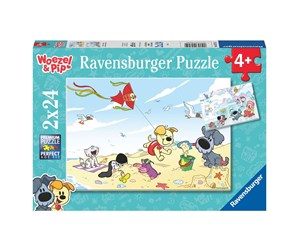 Puslespill - Ravensburger Woezel & Pip Summer and Winter Jigsaw Puzzle 2x24 Gulv - 57252