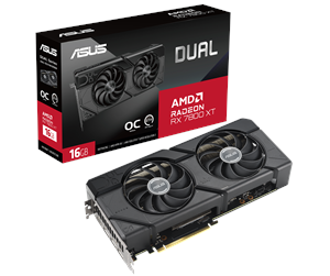 Grafikkort - ASUS Radeon RX 7800 XT DUAL OC - 16GB GDDR6 RAM - Grafikkort - 90YV0JJ1-M0NA00